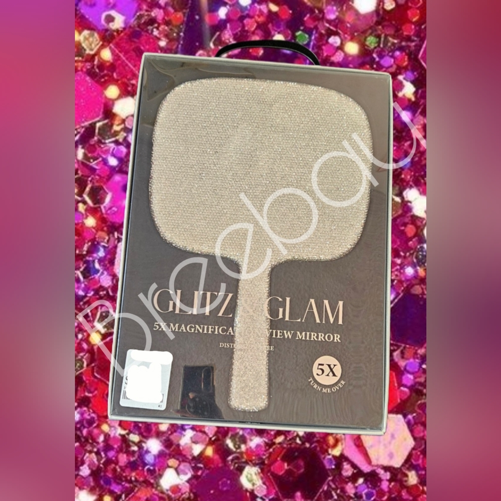 ✨️ GLITZ AND GLAM 5X MIRROR WITH RHINESTONES ✨️